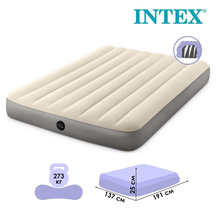 Матрас надувной Deluxe Full, 137 х 191 х 25 см, 64102 INTEX Матрас надувной Deluxe Full, 137 х 191 х 25 см, 64102 INTEX