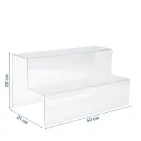 Подставка горка 2 ступеньки, 40&times;21&times;20 см, оргстекло 3 мм