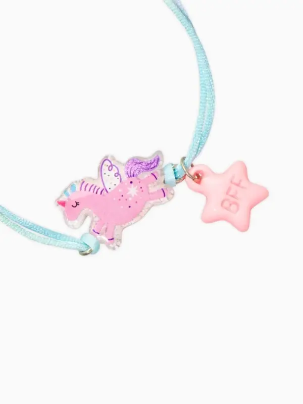 Браслеты детские парные "Выбражулька" неразлучники, пегас, звезды, разноцветный