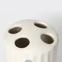 Аксессуары для ванной Доляна &laquo;Дерево&raquo;, 4 предмета, дозатор 300 мл, мыльница, 2 стакана, белые