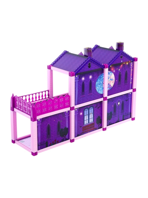 Кукольный дом «Тёмный домик», 2 куклы, мебель, аксессуары