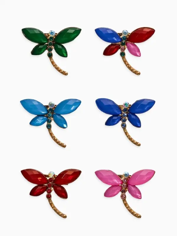 Брошь &laquo;стрекоза&raquo;, цвет МИКС в золоте