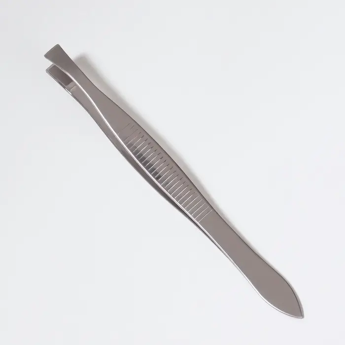 Пинцет прямой, широкий, 8.5 см