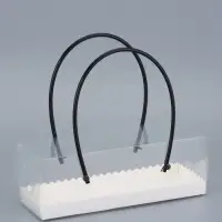 Коробка под рулет с ручками, белая, ПВХ крышка, 22.5&times;8&times;8 см