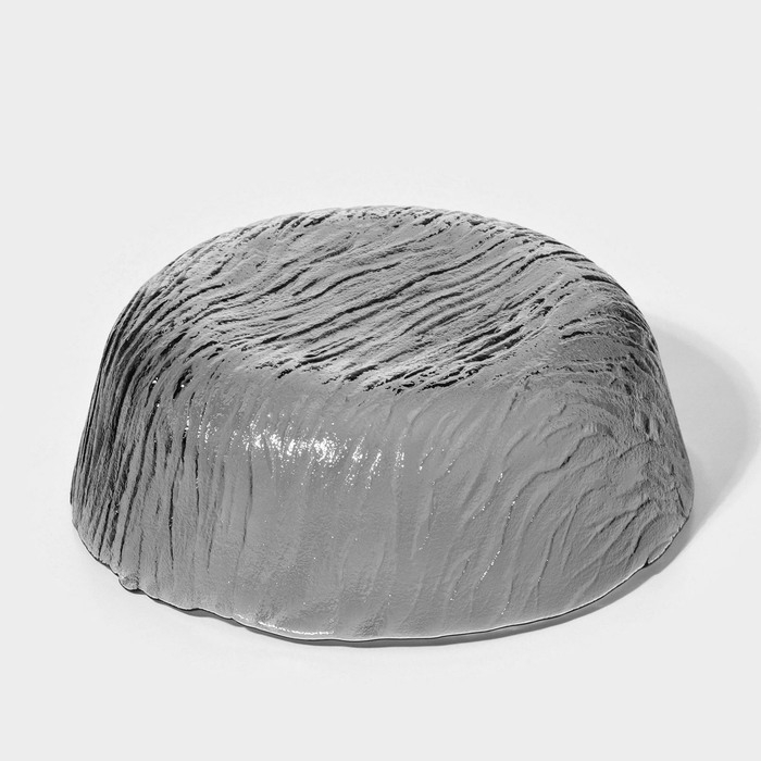 Тарелка стеклянная суповая «Вулкан», d=17,5 см, цвет графит Тарелка стеклянная суповая «Вулкан», d=17,5 см, цвет графит