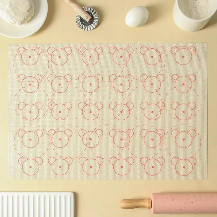 Силиконовый коврик армированный «Макарон.Ушки», 42×29,5 см Силиконовый коврик армированный «Макарон.Ушки», 42×29,5 см