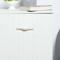 Ручка-скоба мебельная PC181BL, м/о 96 мм, белая