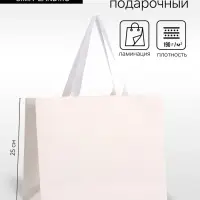 Пакет подарочный горизонтальный &laquo;Белый&raquo;, 32&times;25&times;11 см