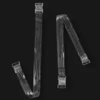 Лямки для бюстгальтера, силиконовые, фурнитура металл, 5 полос, 1.9 см, 37 см, пара, прозрачные