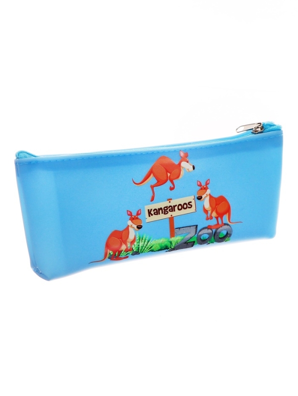 Пенал школьный на молнии Зоопарк  Синий Пенал школьный на молнии Зоопарк  Синий