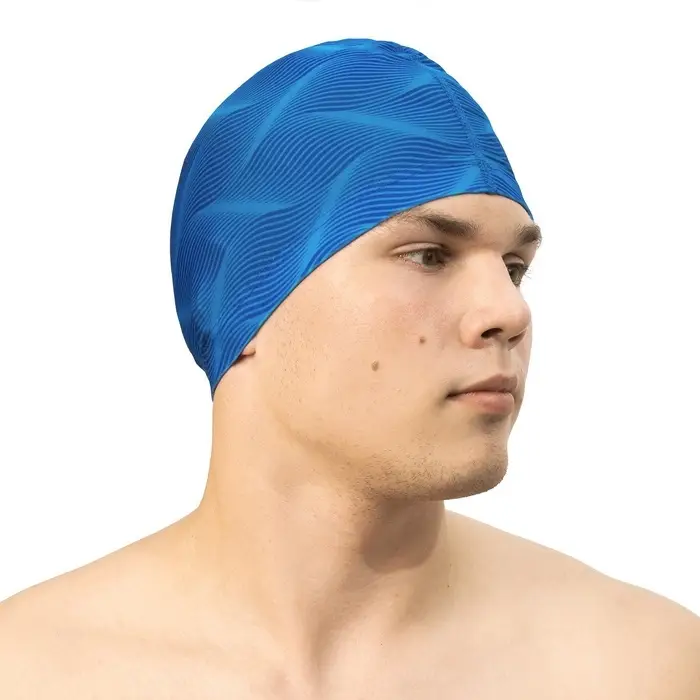 Шапочка для плавания мужская ONLYTOP Swim, тканевая, обхват 54-60 см