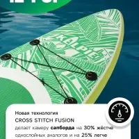Сапборд надувной KELPIE 10.4", прогулочный, 315&times;80&times;15 см, зелёный