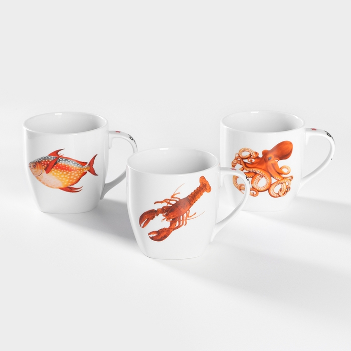 Кружка фарфоровая Seaife, 400 мл, рисунок микс Кружка фарфоровая Seaife, 400 мл, рисунок микс