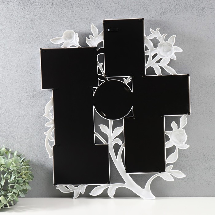 Мультирамка на 7 фото (10х15/6 шт, 10х10/1 шт) пластик, цв. белый