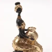 Фигура декоративная &laquo;Африканка в золотом наряде&raquo;, 9&times;6&times;15 см
