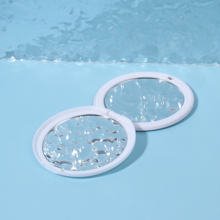 Зеркало складное, d 7,5 см, цвет белый Зеркало складное, d 7,5 см, цвет белый