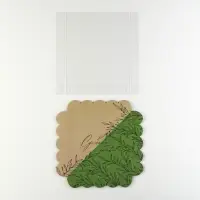 Коробка для печенья, кондитерская упаковка с PVC крышкой, «Крафт», 18 х 18 х 3 см
