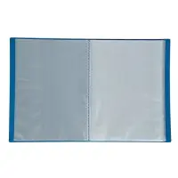 Папка с 60 вкладышами А4, 500 мкм, Calligrata, текстура &laquo;песок&raquo;, синяя