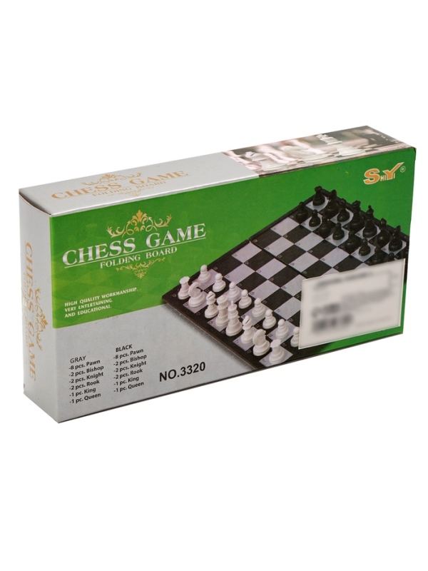 Шахматы 16 х 16  см, король h-2.8 см, d-1.2 см, доска и фигуры пластик Шахматы 16 х 16  см, король h-2.8 см, d-1.2 см, доска и фигуры пластик