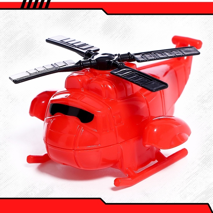 Набор машин «Пожарная», 4 машинки и вертолёт, инерция Набор машин «Пожарная», 4 машинки и вертолёт, инерция