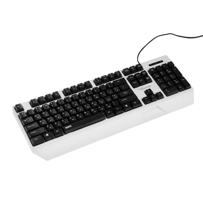 Клавиатура Qumo Twins K68, игровая, проводная, мембранная, 104 клавиши, USB, подсв, чёрная Клавиатура Qumo Twins K68, игровая, проводная, мембранная, 104 клавиши, USB, подсв, чёрная