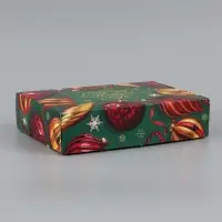 Коробка подарочная складная &laquo;Новогодние шары&raquo;, 21&times;15&times;5 см