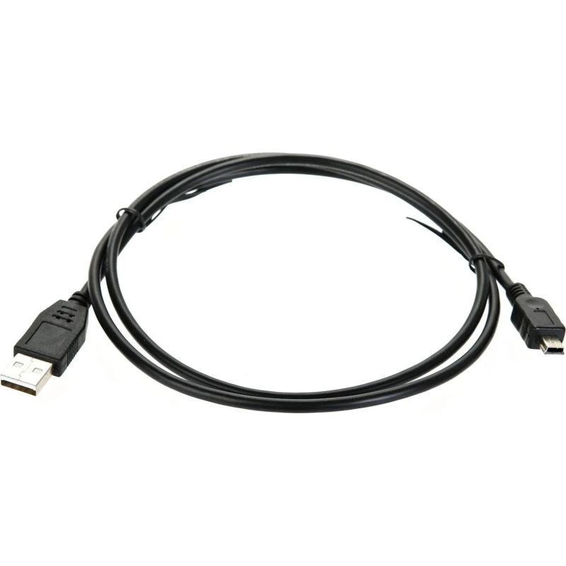 Кабель USB 2.0 A-->mini-B 5P (1м) черный, Telecom<TC6911BK-1.0M
