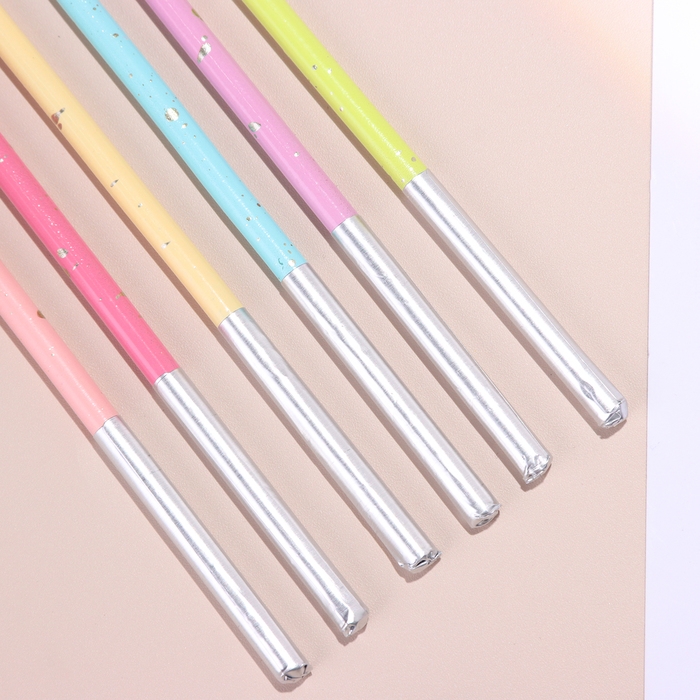 Набор свечей в торт, 6 штук  Набор свечей в торт, 6 штук "Исполнение желаний", 15 см, разноцветный