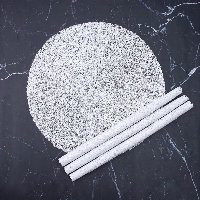 Салфетки сервировочные на стол Доляна &laquo;Соломка&raquo;, d=38 см, 4 шт., белые