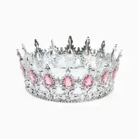 Корона для торта ( Серебро с розовыми камнями) Корона для торта ( Серебро с розовыми камнями)