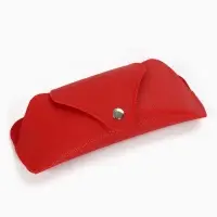 Футляр для очков, на кнопке, 16&times;3&times;6.3 см, красный