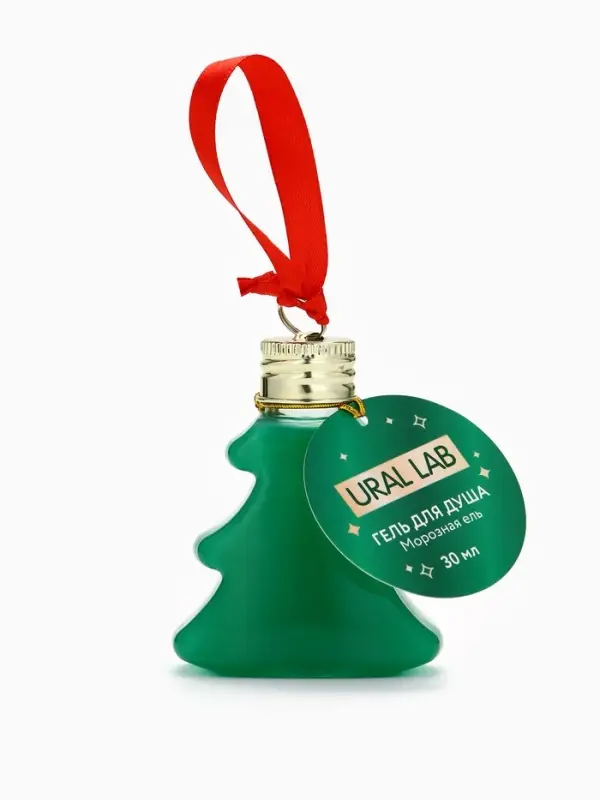 Гель для душа в форме ёлки, 30 мл, аромат морозная ель, URAL LAB