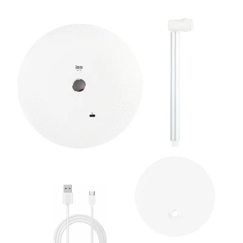 Настольное зеркало для макияжа с подсветкой ML-01 ISA белое