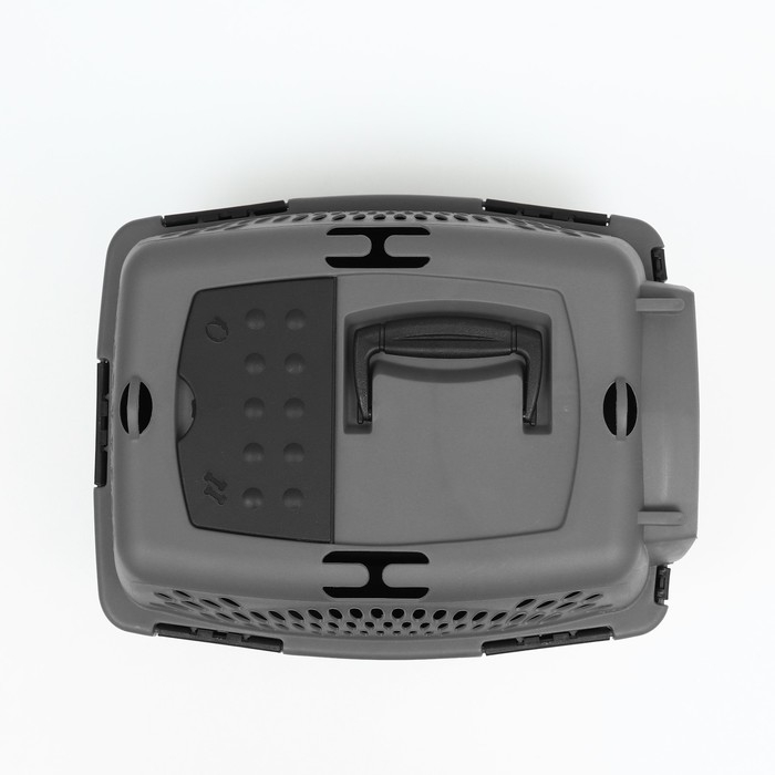 Переноска для животных с пластиковой дверью, 40 х 32 х 26, серая Переноска для животных с пластиковой дверью, 40 х 32 х 26, серая