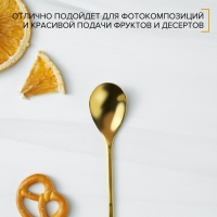 Ложка десертная из нержавеющей стали Magistro «Клевер», длина 12,5 см, цвет золотой