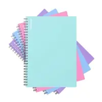 Тетрадь на спирали ErichKrause. Pastel А5, 80 листов, в клетку, пластиковая обложка, блок офсет, белизна 100%, МИКС