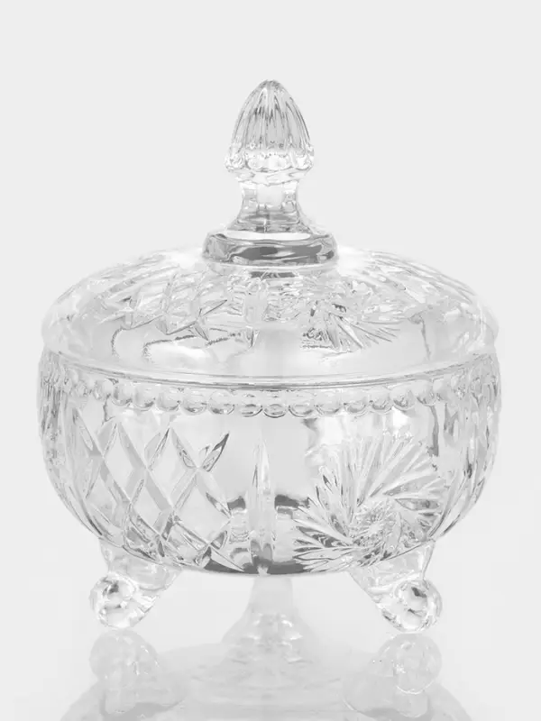 Сахарница с крышкой Сахарница с крышкой "Наполли" 8,7х8,7х10,5 см, прозрачная