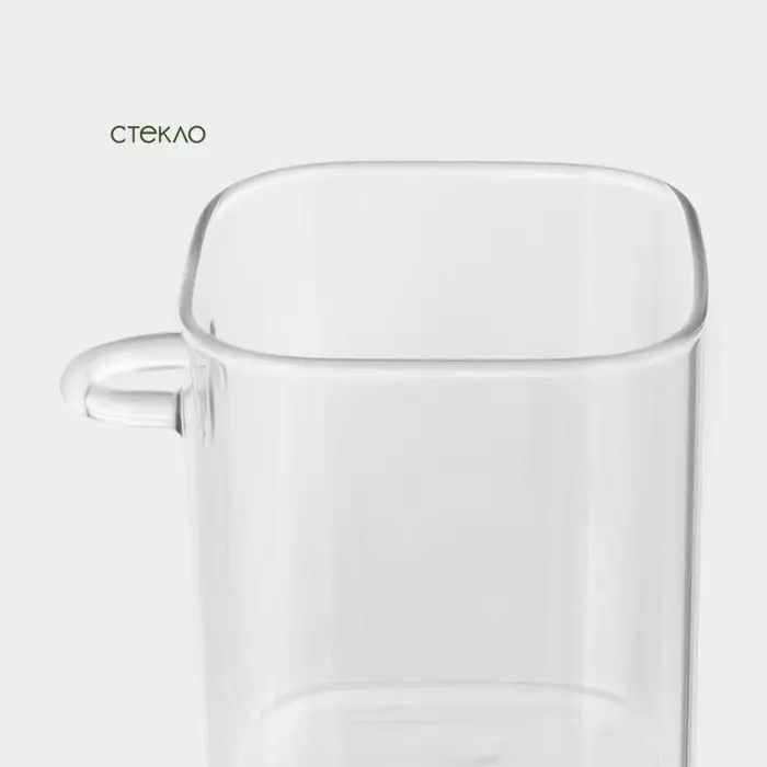 Банка для сыпучих BellaTenero &laquo;Эко&raquo;, 500 мл, 10.5&times;8.2&times;10.5 см, с бамбуковой крышкой и ложкой, стекло, прозрачная