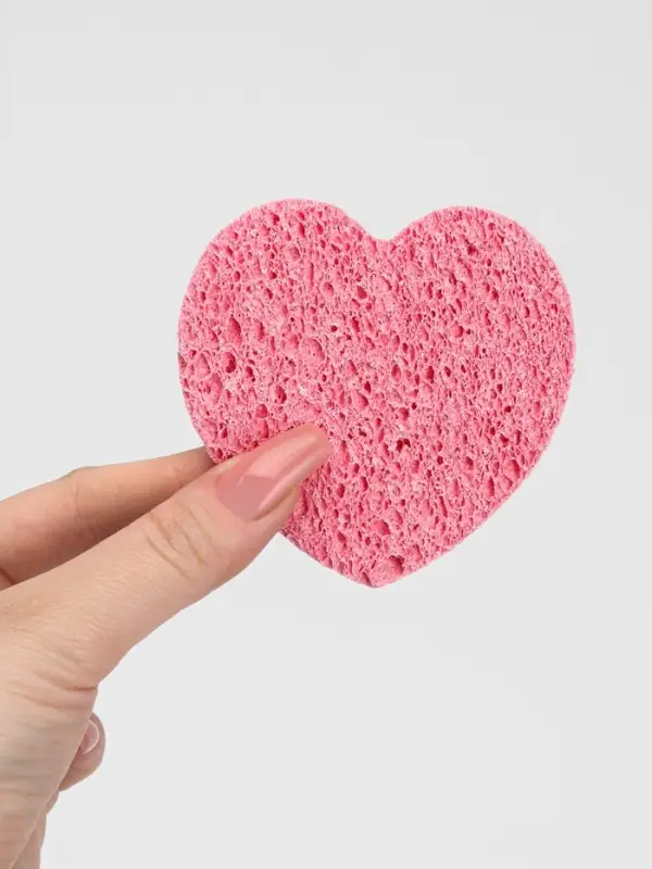 Спонж для умывания &laquo;Сердце&raquo;, 8.5&times;7.5 см, МИКС