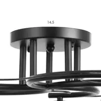 Светильник потолочный BayerLux &laquo;Эдотт&raquo;, люстра 5хЕ27, 40 Вт, чёрный, 53&times;53&times;25 см