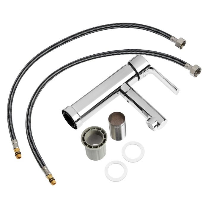 Смеситель для раковины ZEIN Z3695, однорычажный, поворотный излив высотой 9 см, хром Смеситель для раковины ZEIN Z3695, однорычажный, поворотный излив высотой 9 см, хром