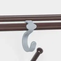 Вешалка настенная, с полкой, 8 крючков, 100 см, коричневая