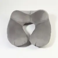 Подушка надувная для шеи, дорожная, 31&times;31 см, серая