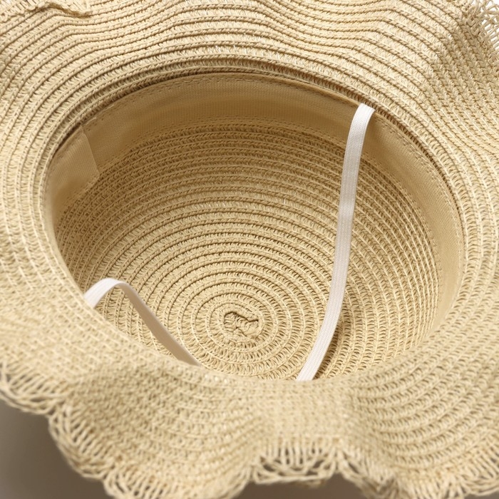 Шляпа для девочки с бантом MINAKU, р-р 52, цв.светло-коричневый Шляпа для девочки с бантом MINAKU, р-р 52, цв.светло-коричневый