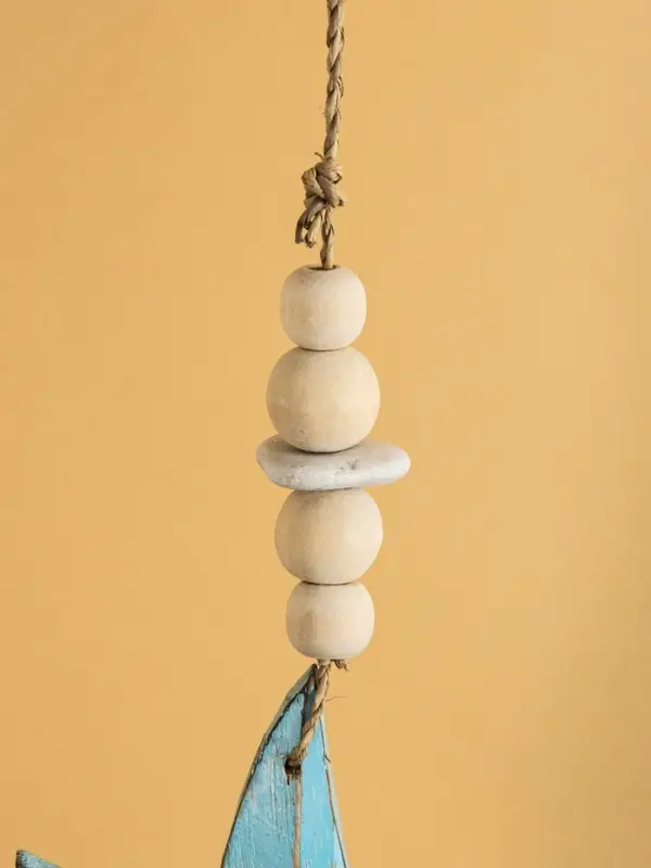 Подвеска декоративная «Звёздочки», 13×2×100 см, дерево, камень, голубая Подвеска декоративная «Звёздочки», 13×2×100 см, дерево, камень, голубая