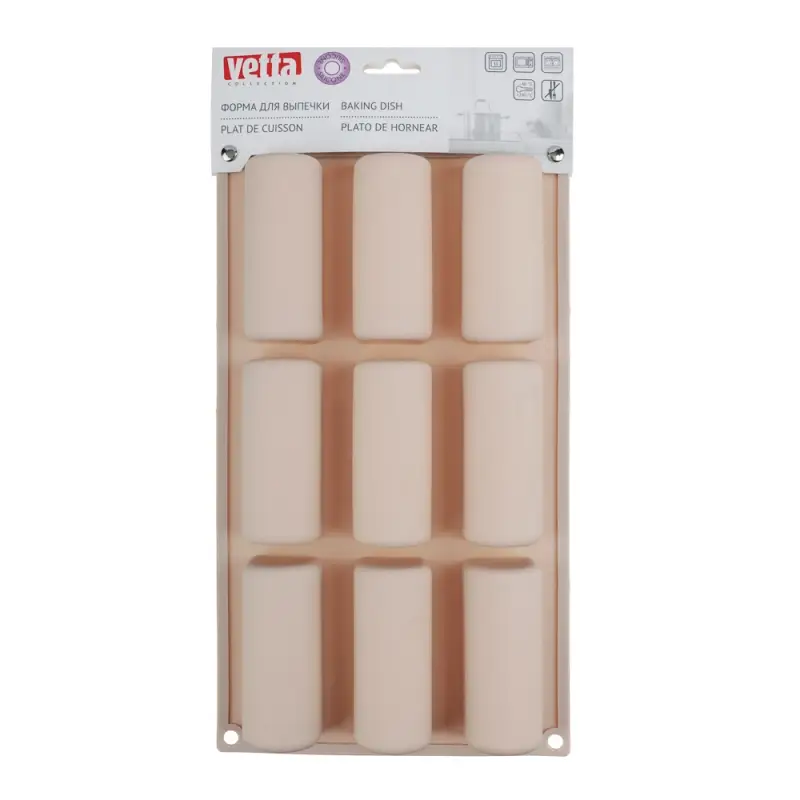VETTA Форма для выпечки 9 ячеек 29,5х17х3,5см "Сырки", силикон
