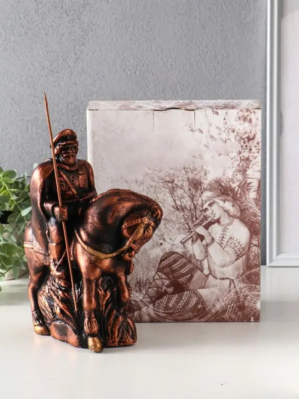 Фигура гипс &laquo;Казак на коне с пикой&raquo;, 25&times;19&times;11 см