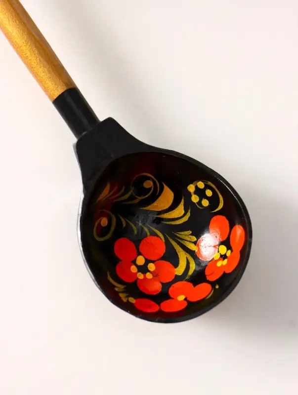 Ложка деревянная &laquo;Чернушка&raquo;, хохлома, МИКС