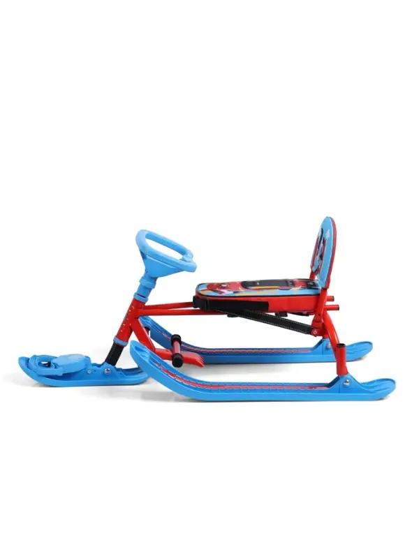 Снегокат &laquo;Twiny 2+&raquo; Sportcar, со спинкой, с родительской ручкой, синий, красный, TW2+/SC Nika Kids