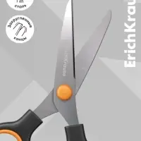 Ножницы ErichKrause Junior Protect Mine Block, 13 см, с чехлом и стикером, чёрный